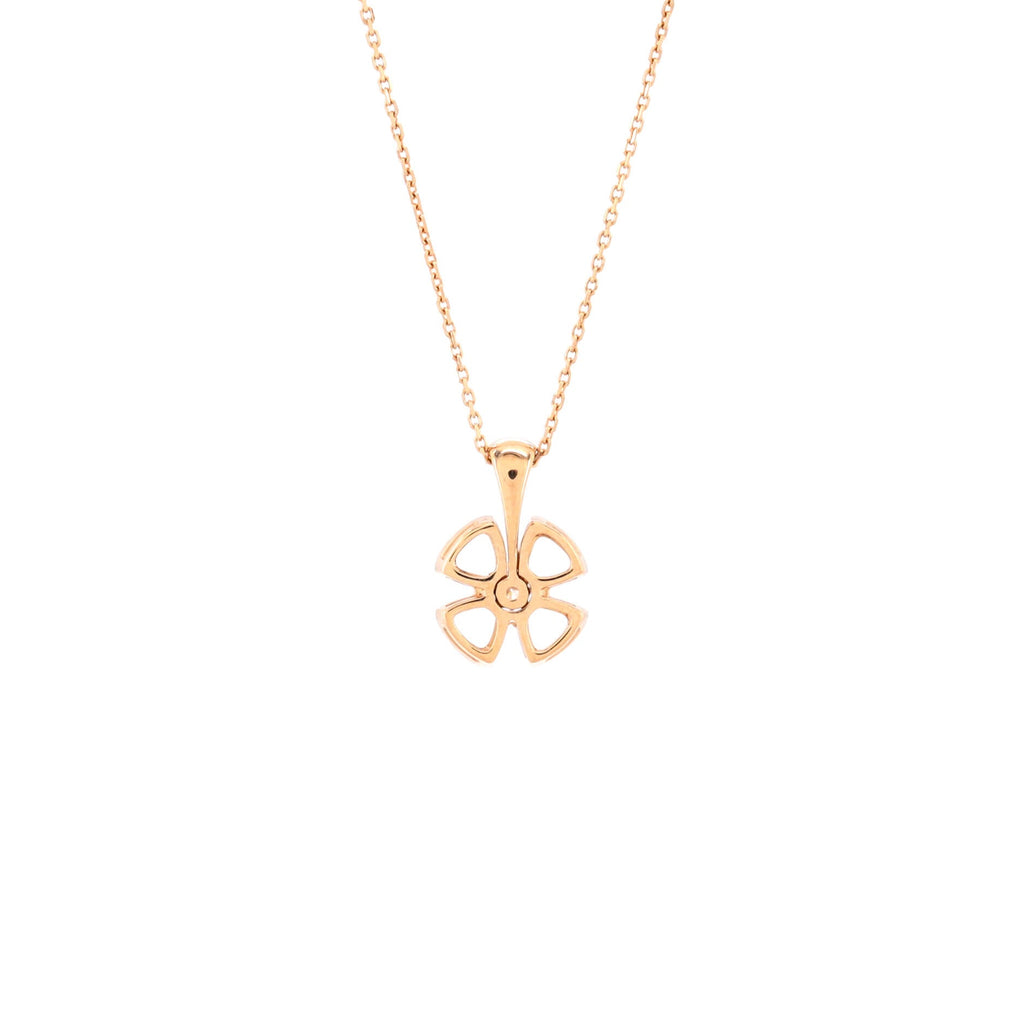 Fiorever Pendant Necklace 18K Rose Gold and Diamond