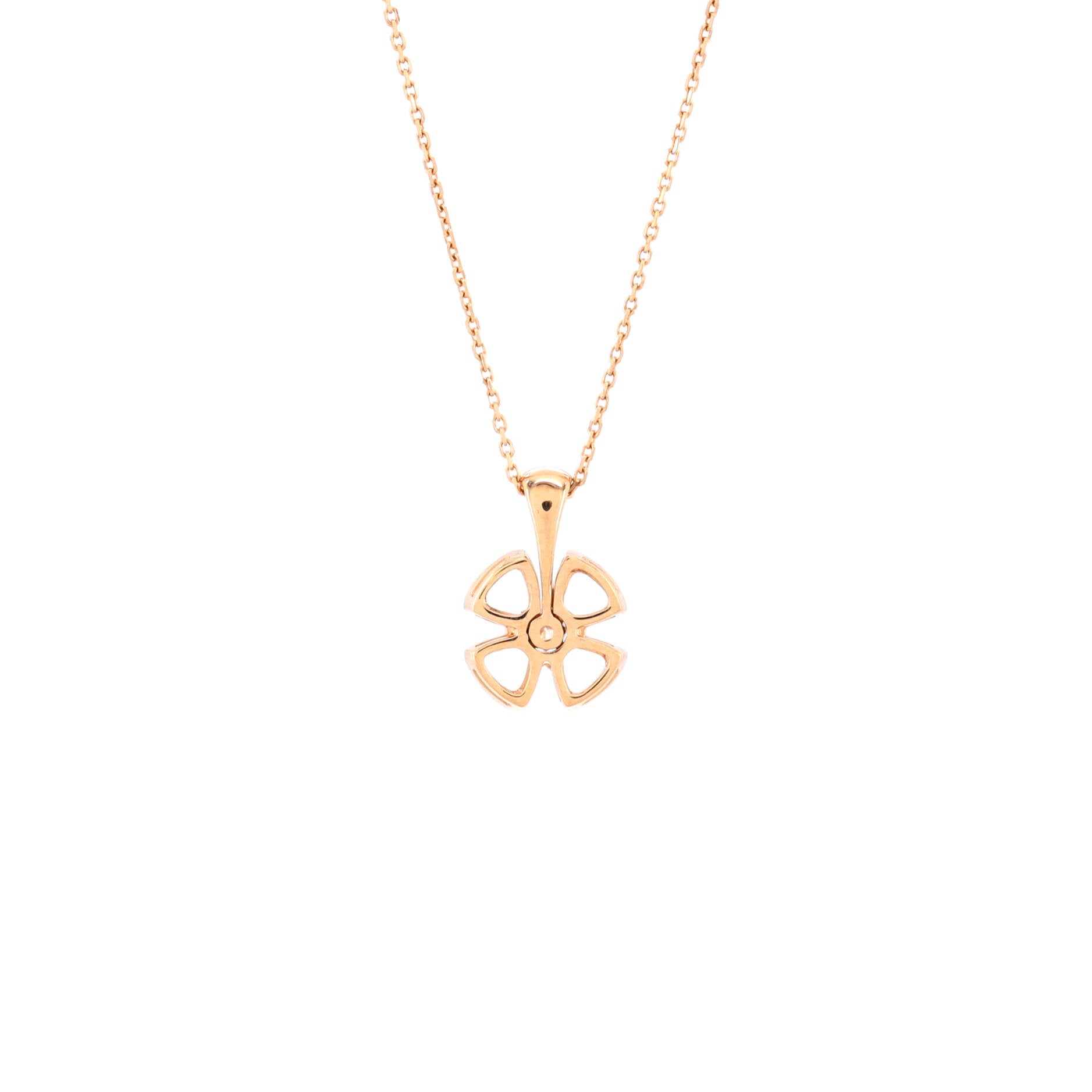 Fiorever Pendant Necklace 18K Rose Gold and Diamond