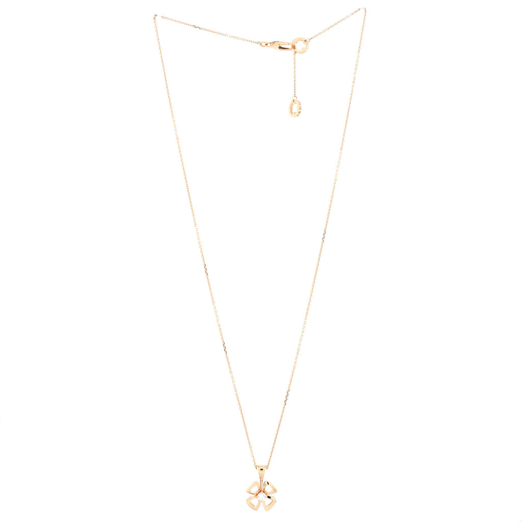 Fiorever Pendant Necklace 18K Rose Gold and Diamond