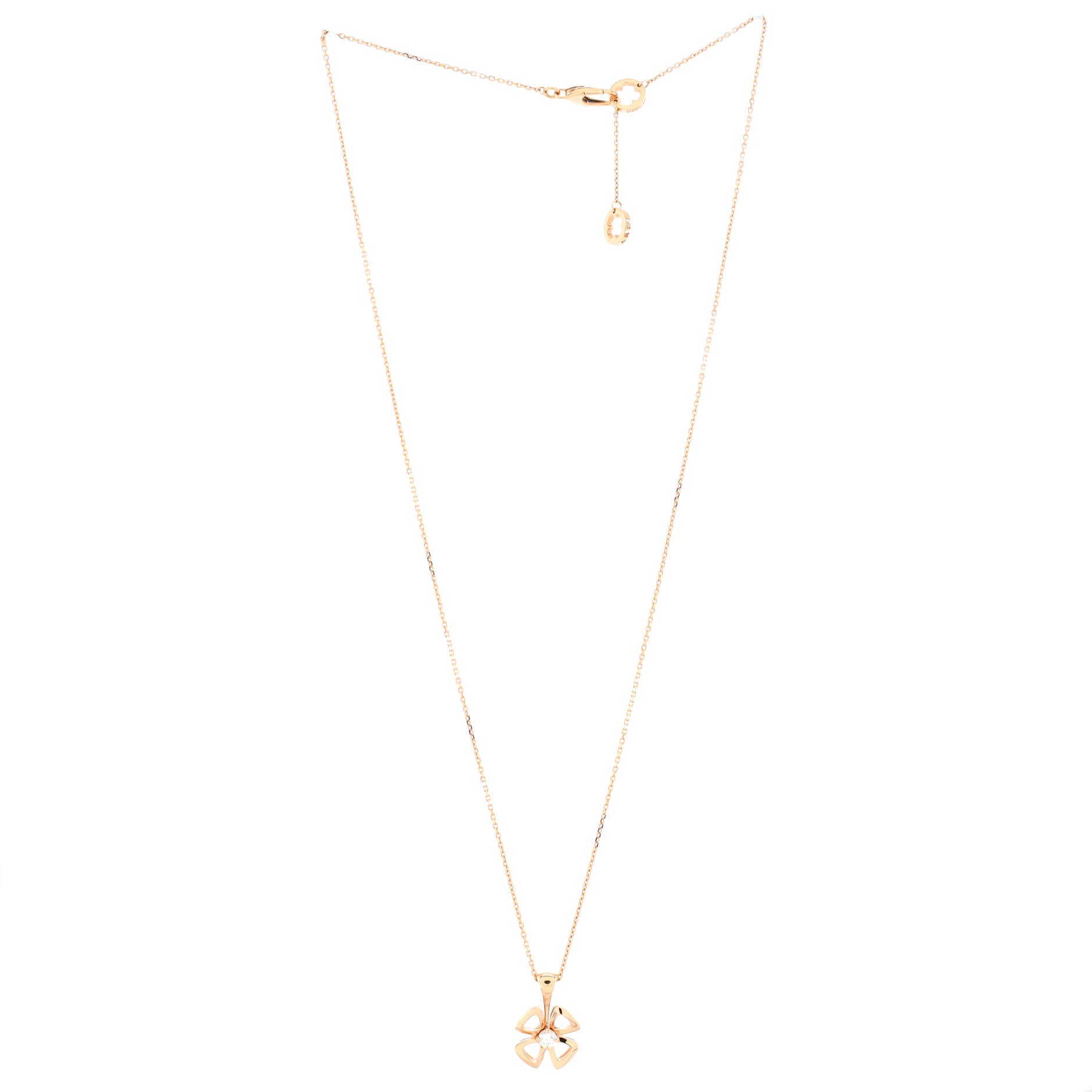 Fiorever Pendant Necklace 18K Rose Gold and Diamond