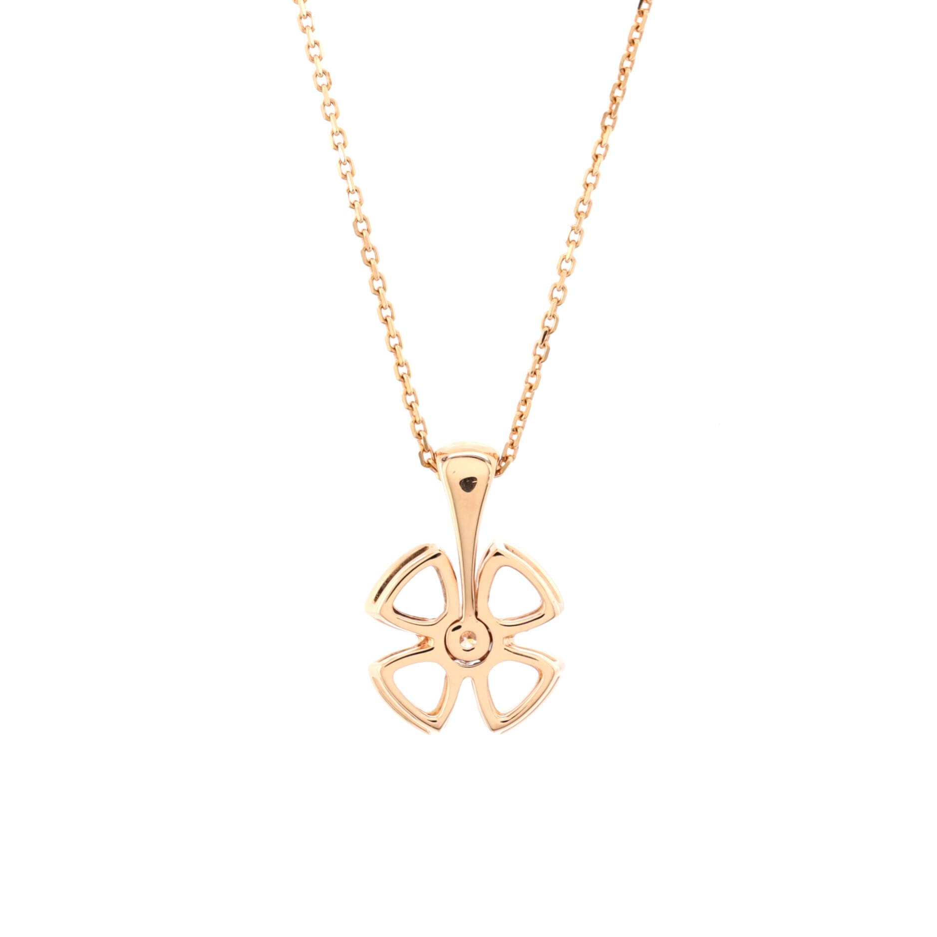 Fiorever Pendant Necklace 18K Rose Gold and Diamond