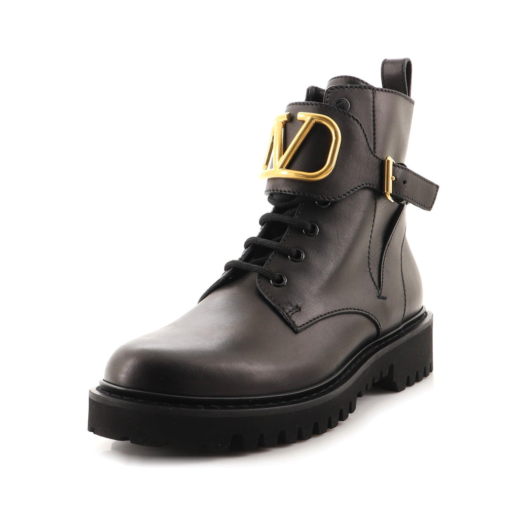 Women's VLogo Combat Boots Leather