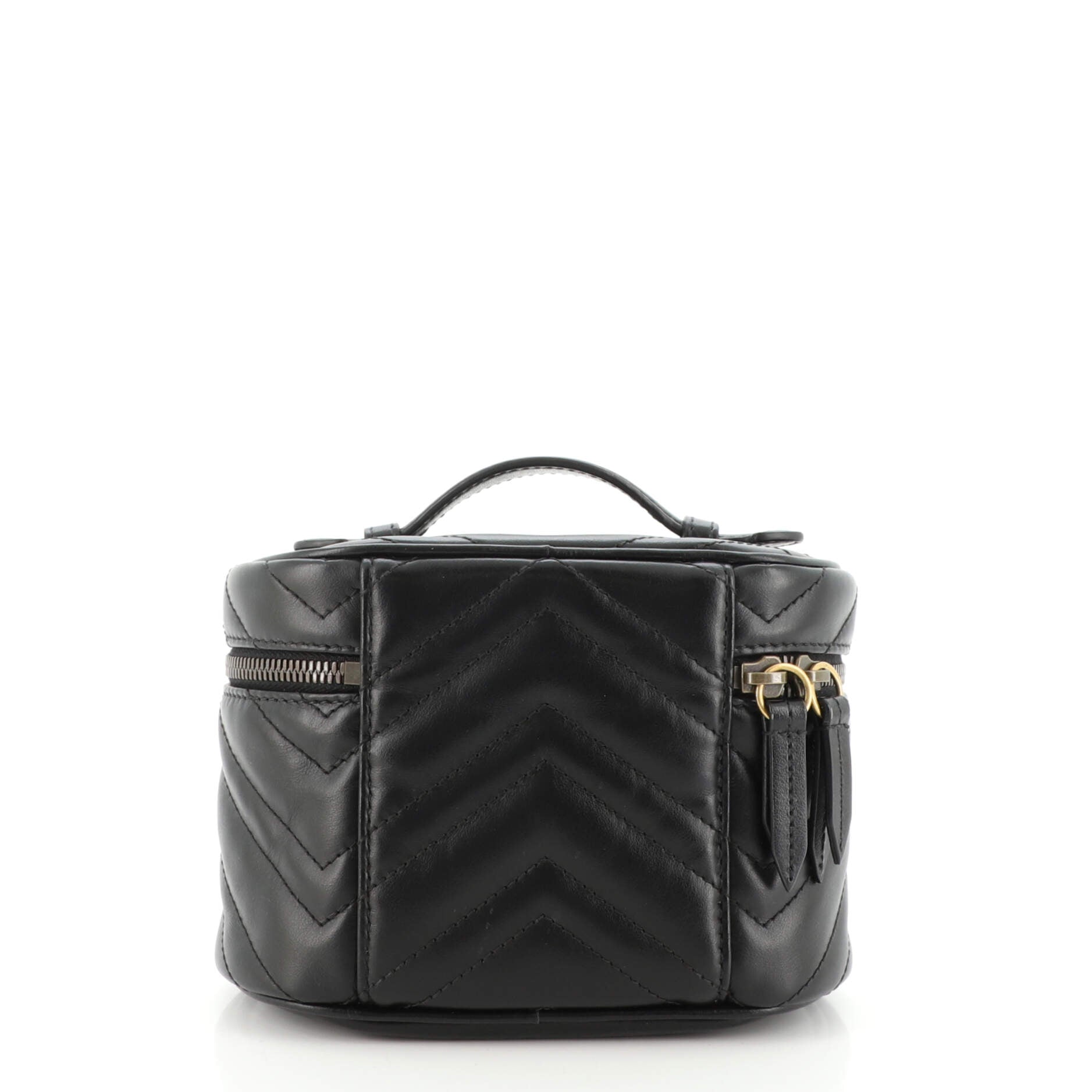 GG Marmont Top Handle Cosmetic Case Matelasse Leather Mini