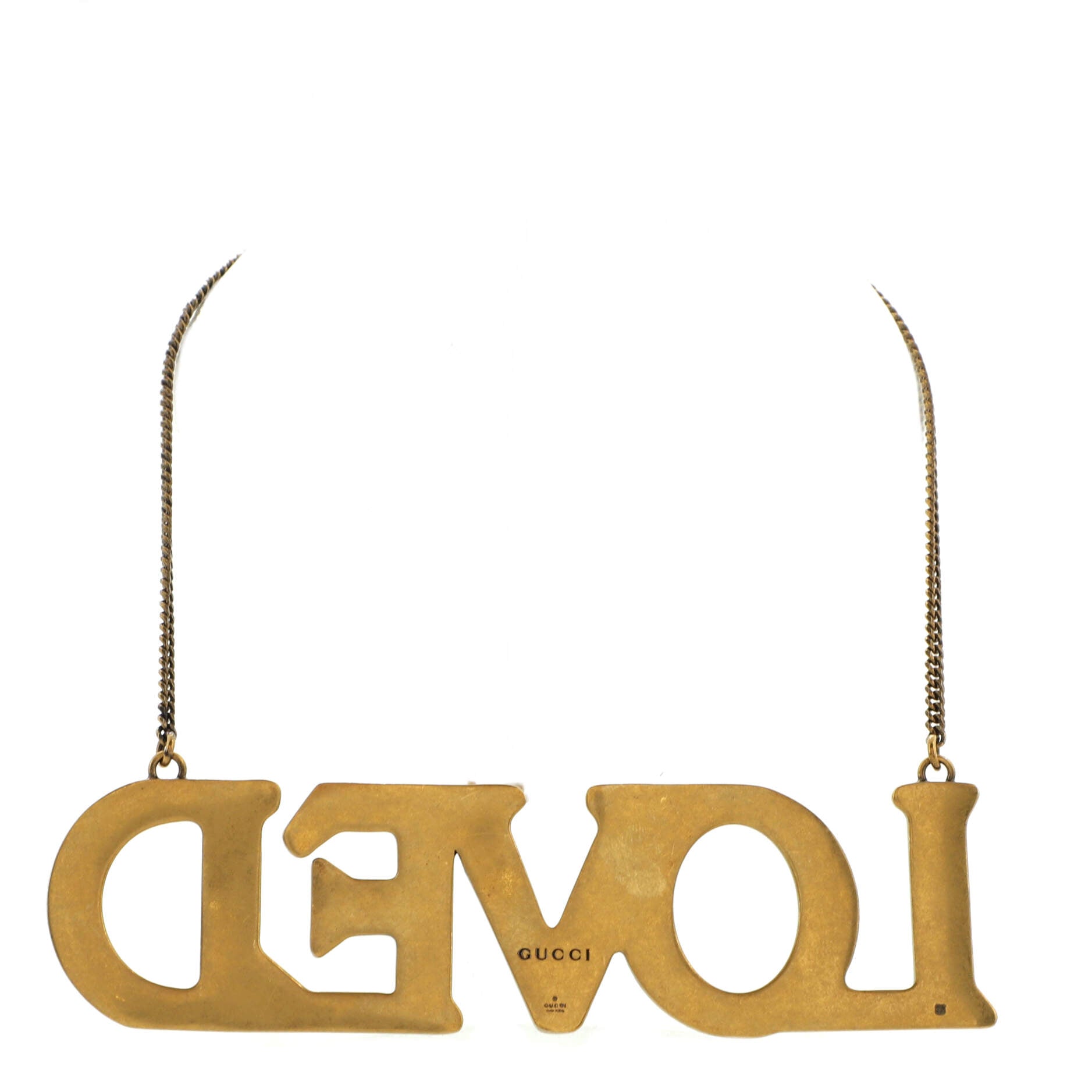 Loved Collar Necklace Crystal Embellished Metal