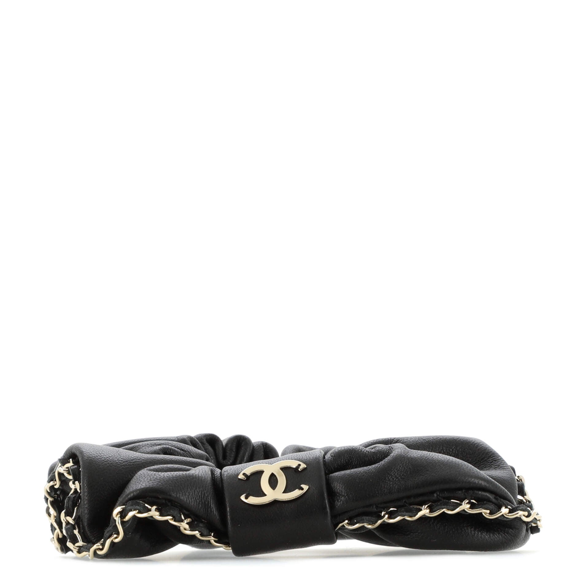 CC Chain Around Scrunchie Lambskin