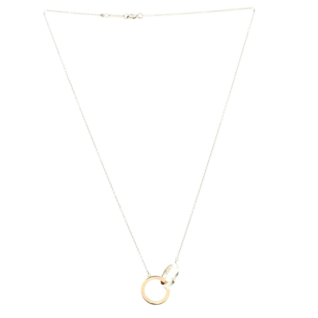 1837 Interlocking Circles Pendant Necklace Sterling Silver and Rubedo Small