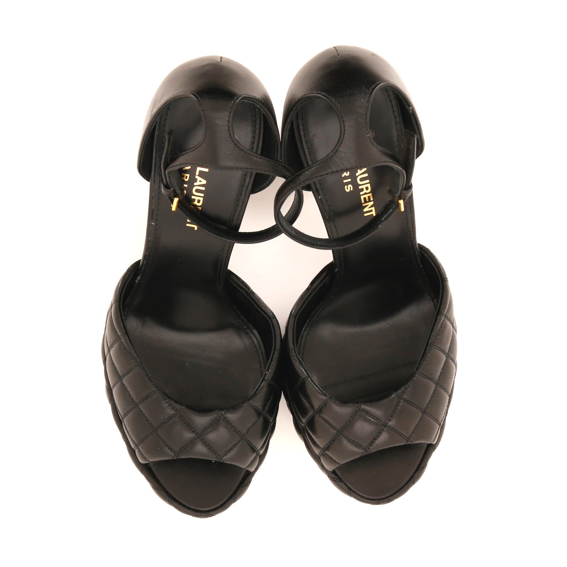 Women's Jodie Platform Heeled Sandals Quilted Leather
