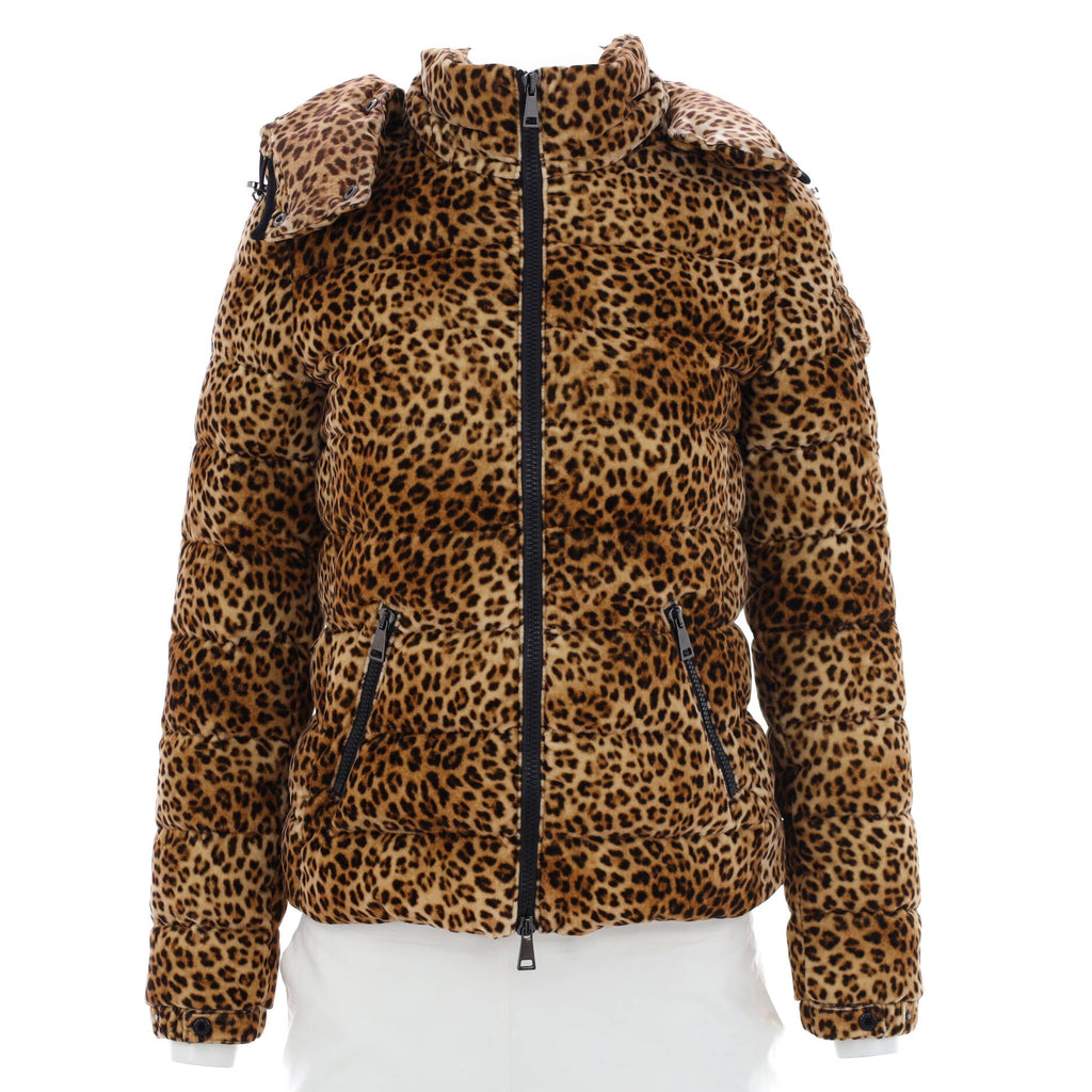Women's Bady Hooded Jacket Quilted Printed Cotton with Down