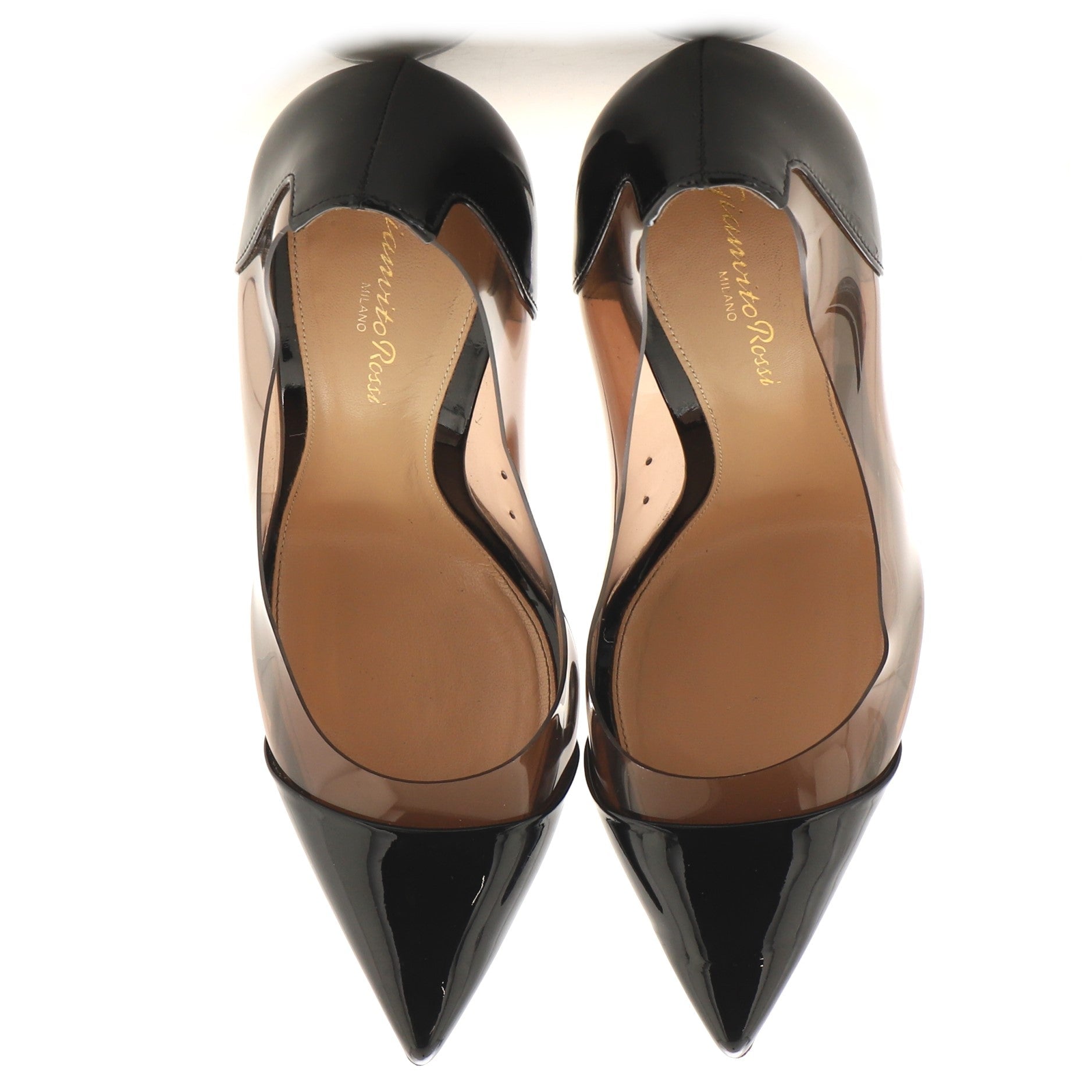 Women's Plexi Pumps Leather with PVC 100