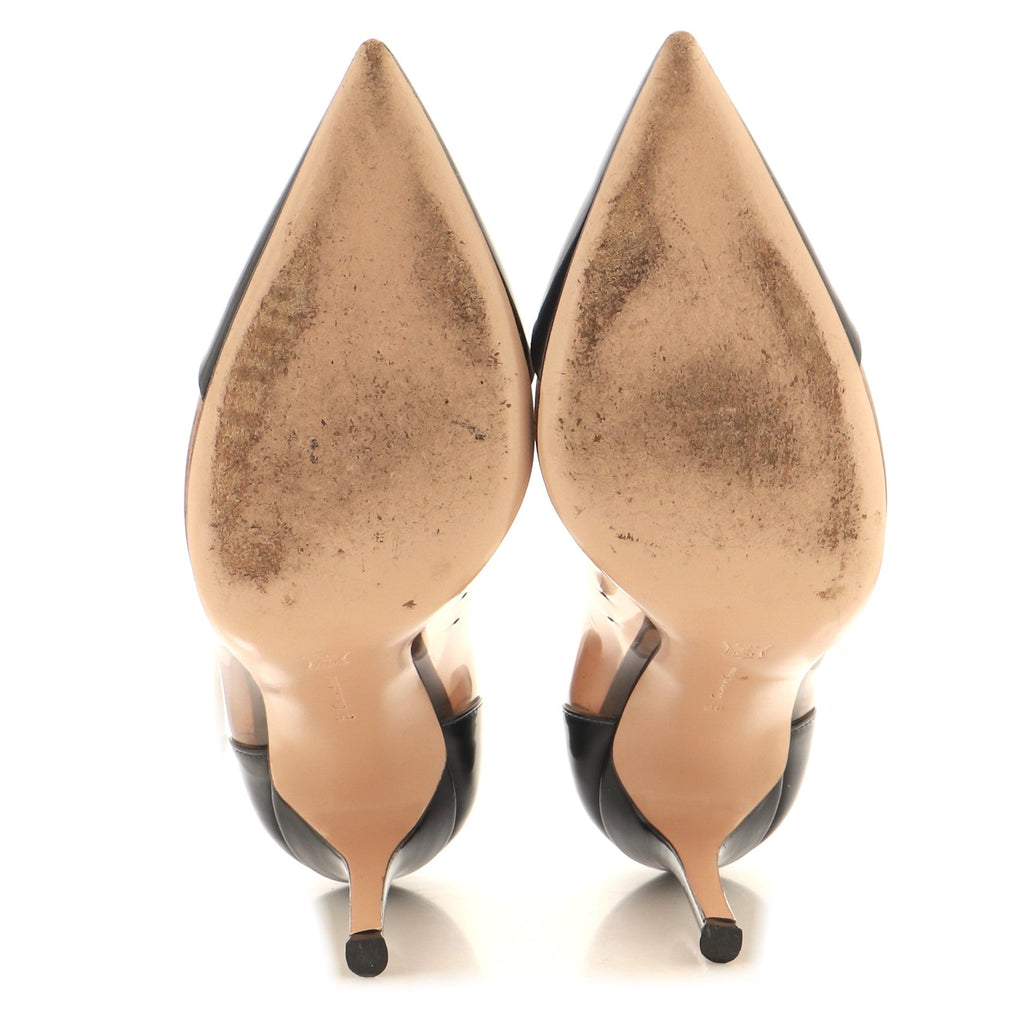 Women's Plexi Pumps Leather with PVC 100