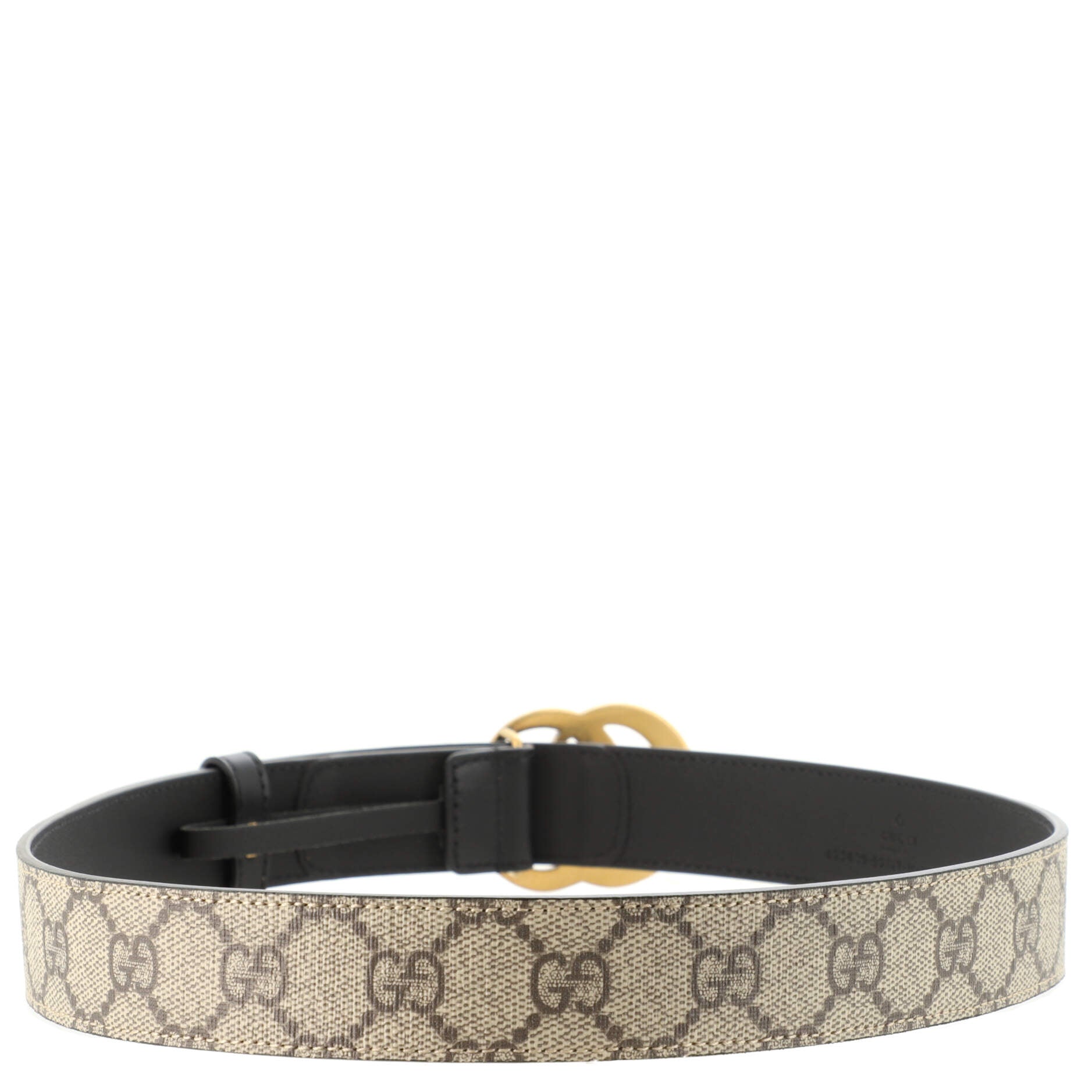 GG Marmont Belt GG Coated Canvas and Leather Wide 80