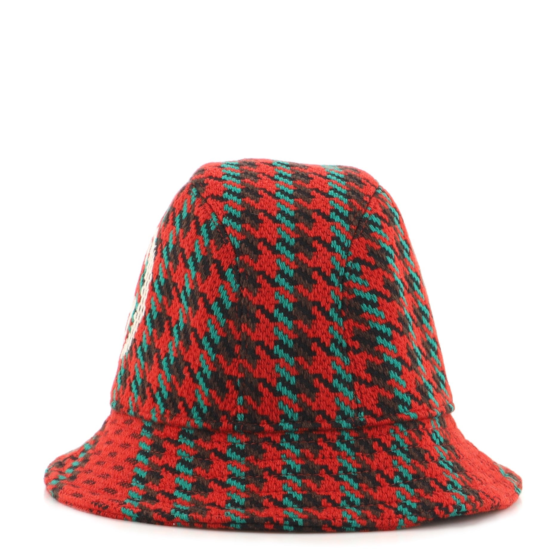 GG Houndstoth Bucket Hat Wool