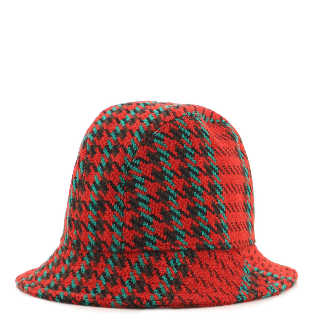GG Houndstoth Bucket Hat Wool