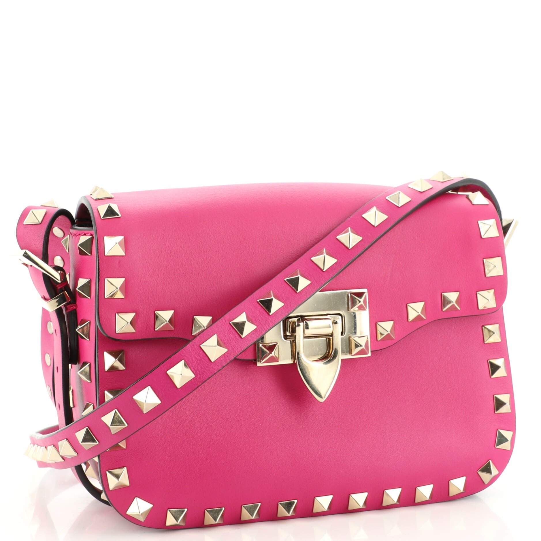 Rockstud Flip Lock Flap Bag Leather Mini