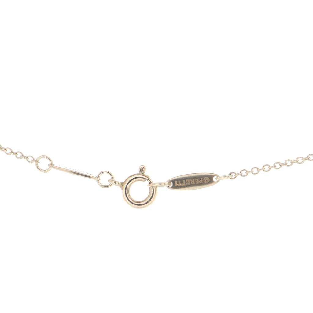 Elsa Peretti Double Open Heart Pendant Necklace Sterling Silver and 18K Rose Gold