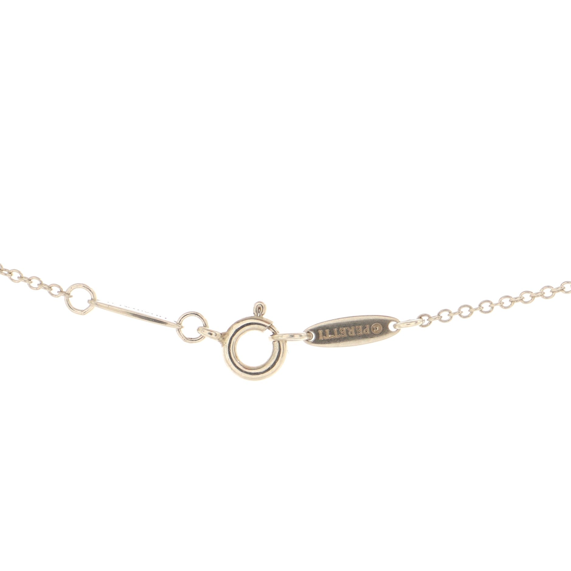 Elsa Peretti Double Open Heart Pendant Necklace Sterling Silver and 18K Rose Gold