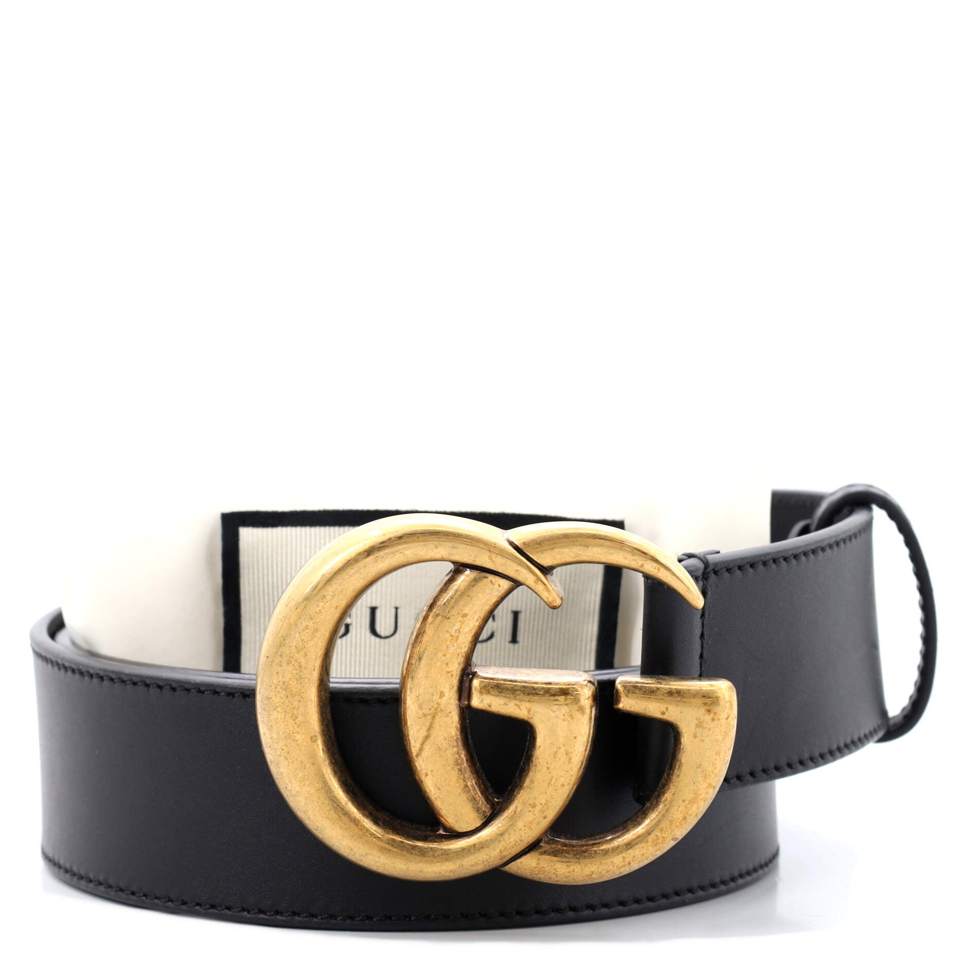 GG Marmont Belt Leather Wide 80
