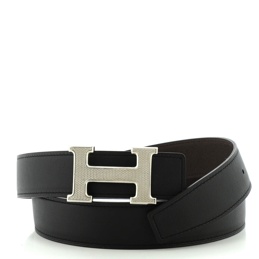 Constance Reversible Belt Leather with Guilloche Hardware Medium 90
