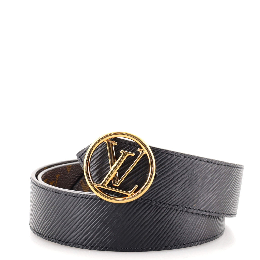 LV Circle Reversible Belt Monogram Canvas and Epi Leather Medium 85
