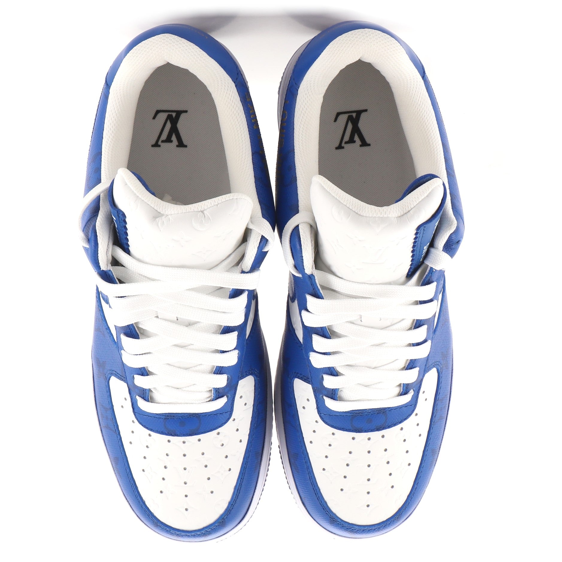 x Nike Air Force 1 Low-Top Sneakers Monogram Embossed Leather