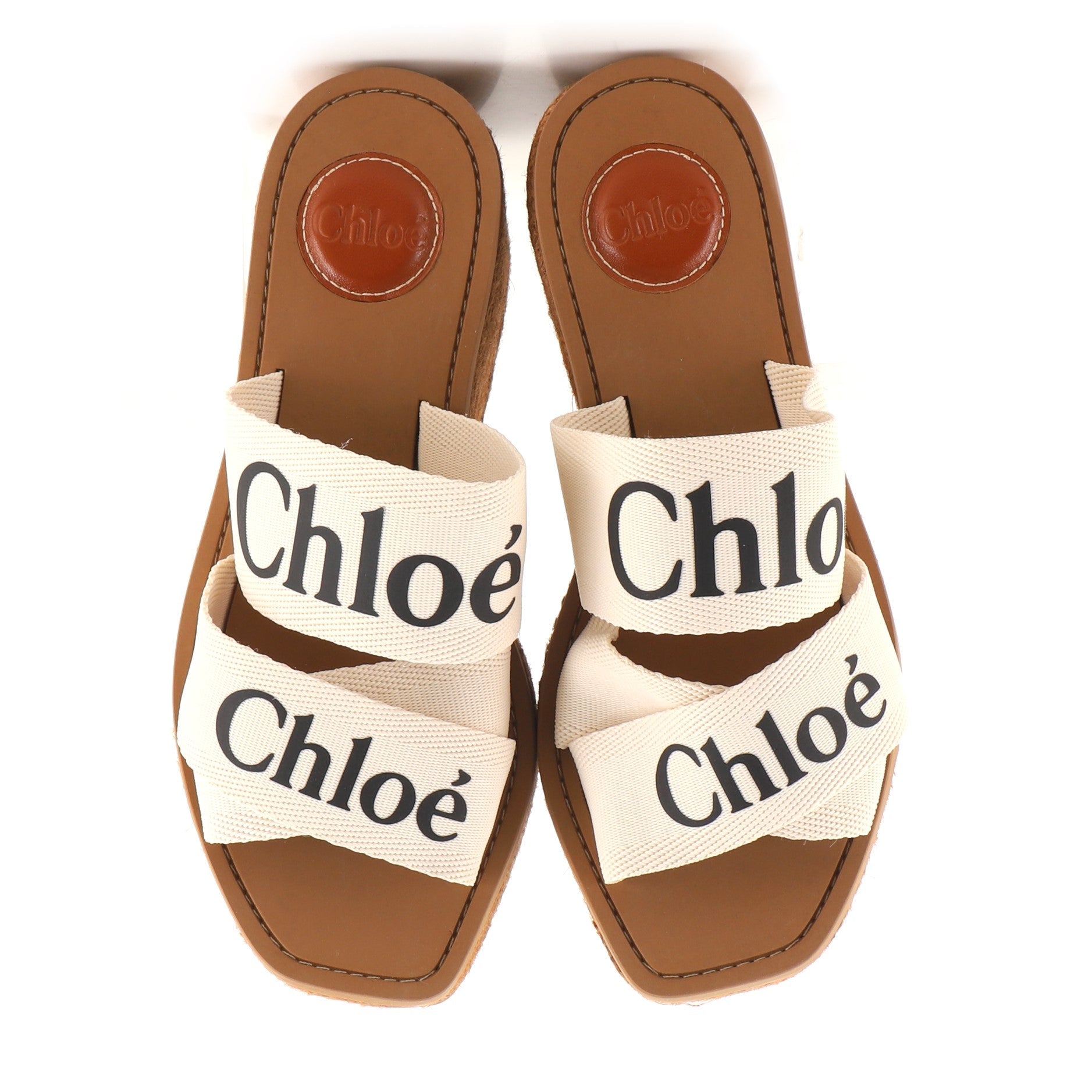 Women's Woody Logo Wedge Espadrilles Fabric