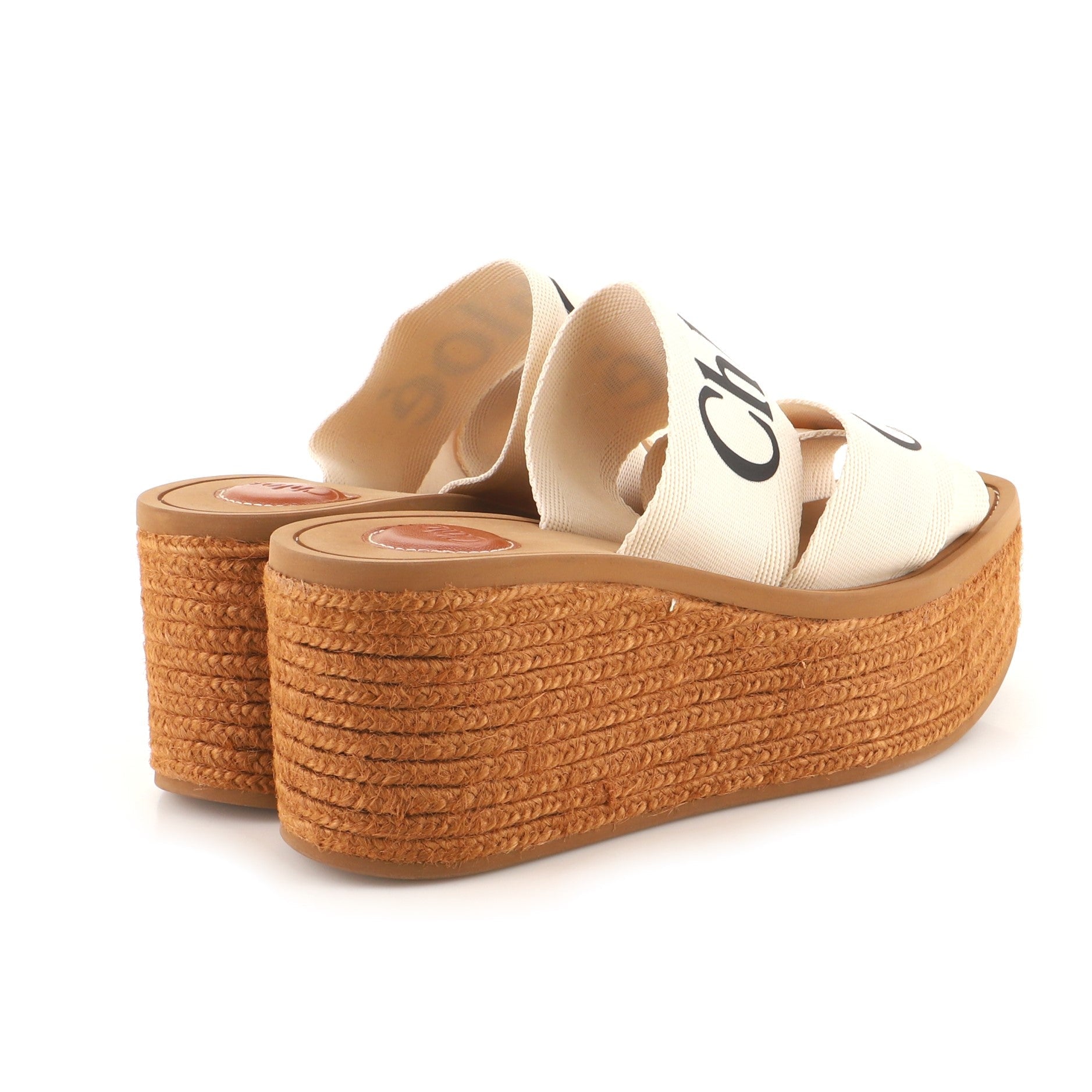 Women's Woody Logo Wedge Espadrilles Fabric