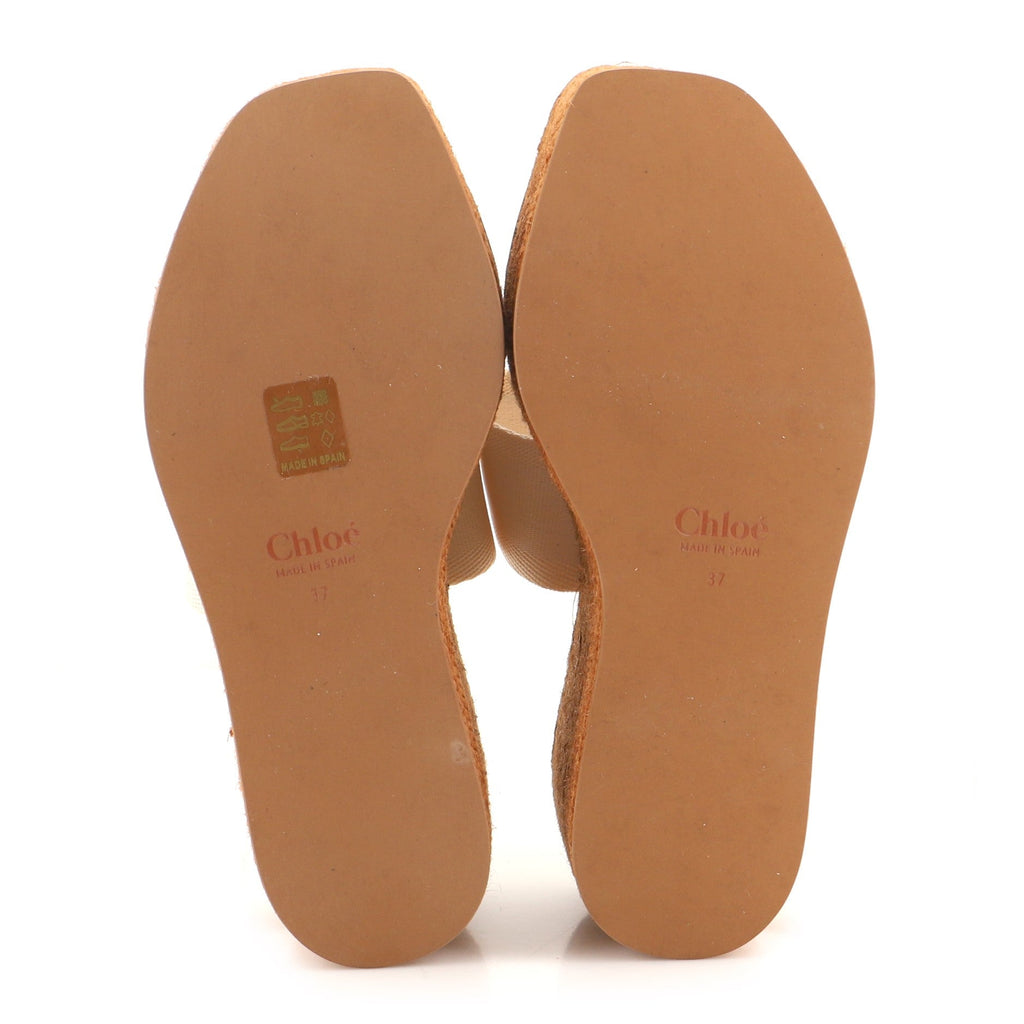 Women's Woody Logo Wedge Espadrilles Fabric