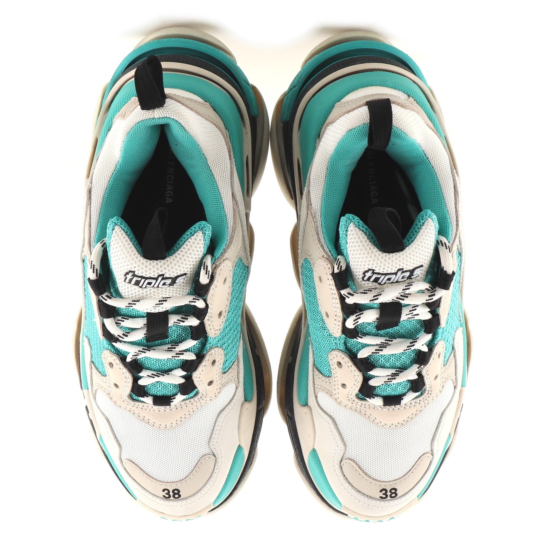 Women's Triple S Sneakers Fabric and Mesh with Leather