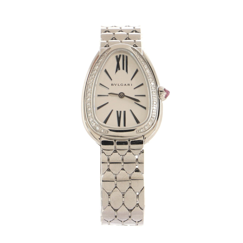 Serpenti Seduttori Quartz Watch Stainless Steel with Diamond Bezel 25