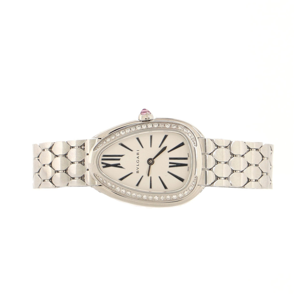 Serpenti Seduttori Quartz Watch Stainless Steel with Diamond Bezel 25