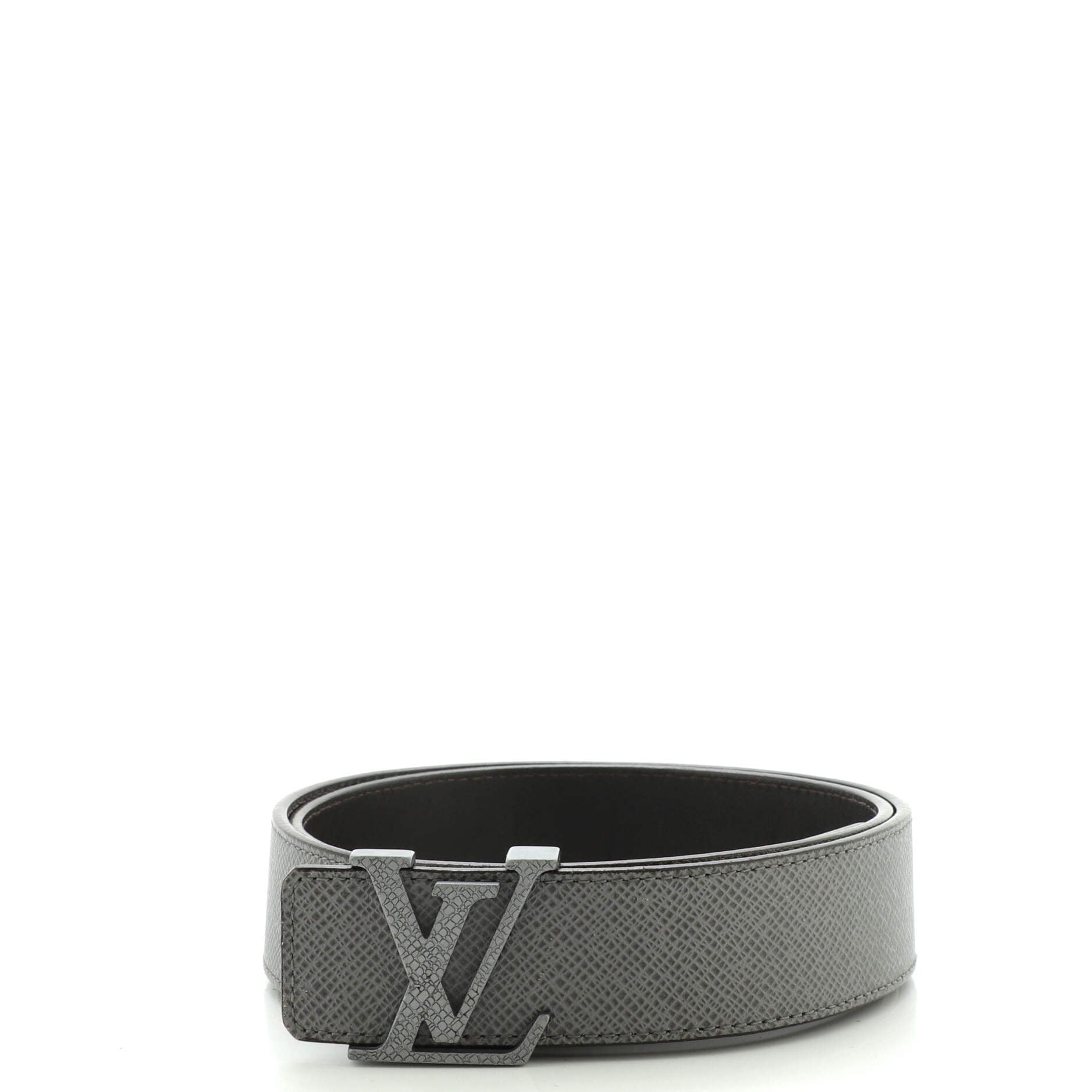 LV Initiales Reversible Belt Taiga Leather Wide 85