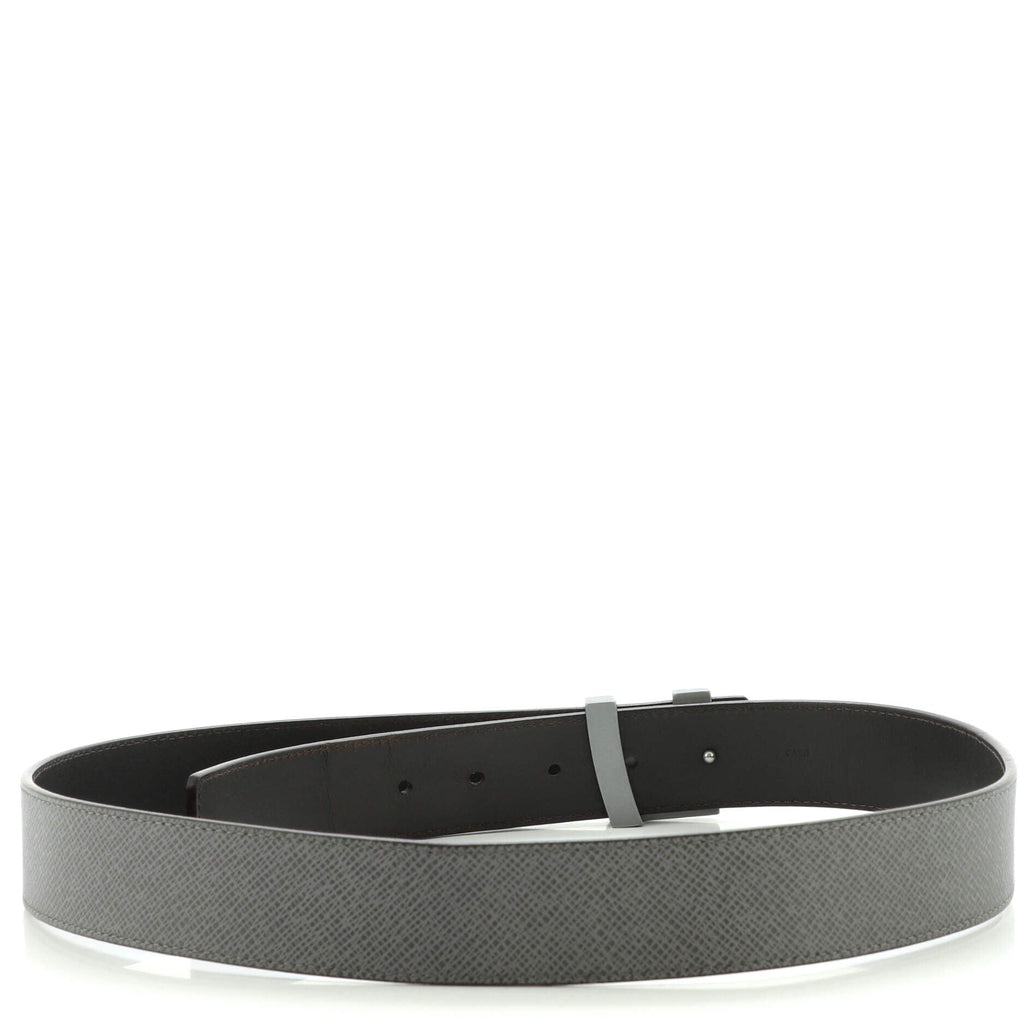 LV Initiales Reversible Belt Taiga Leather Wide 85