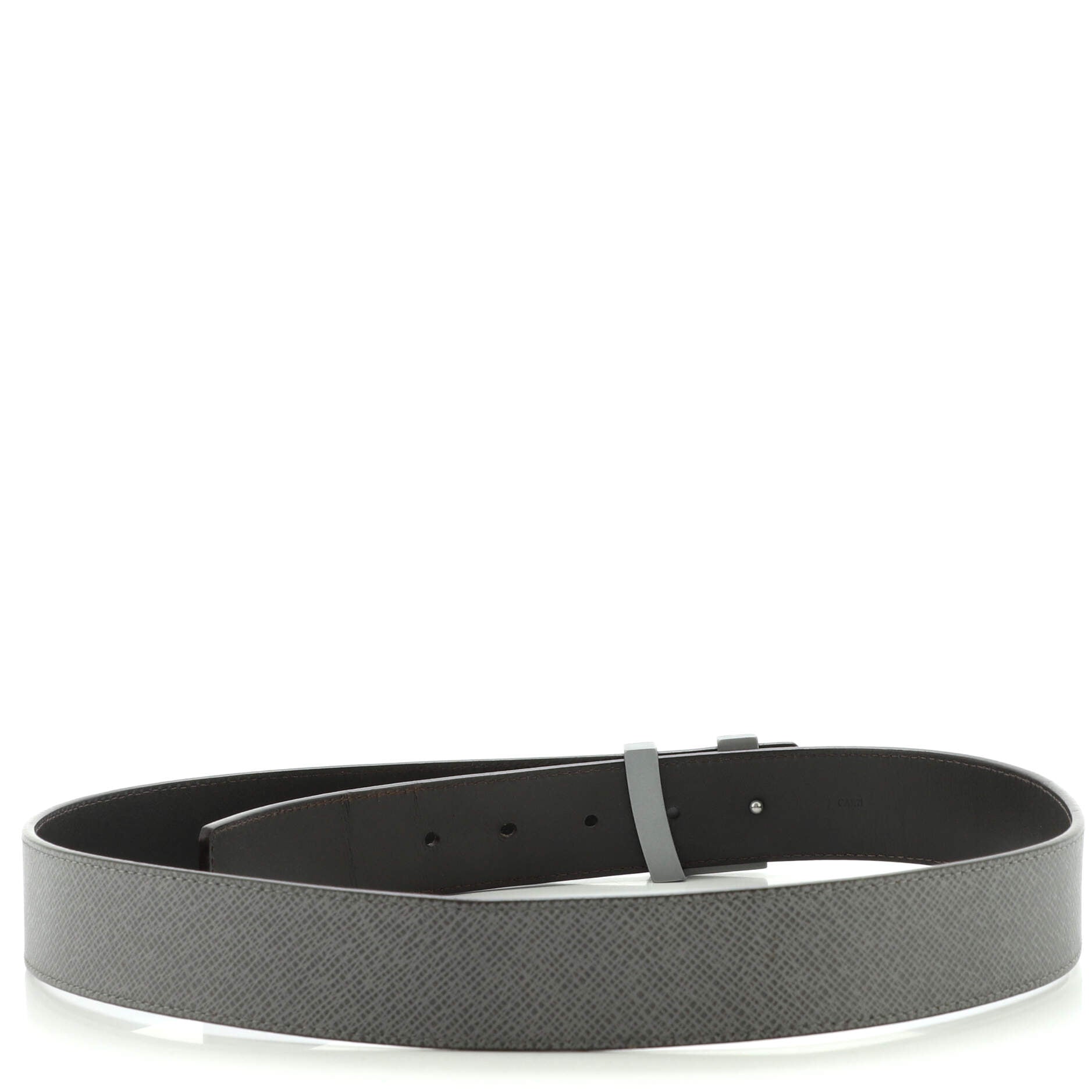 LV Initiales Reversible Belt Taiga Leather Wide 85