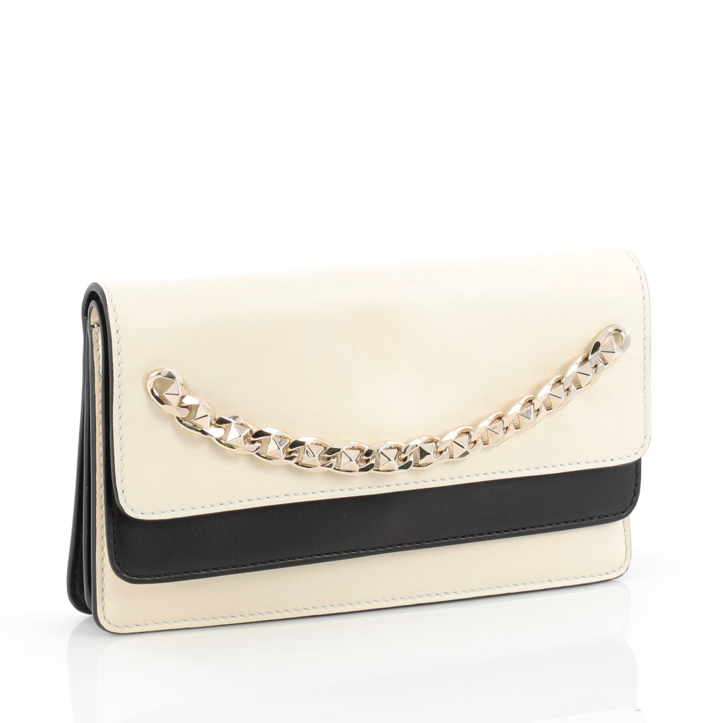 Layered Flap Clutch Leather Small