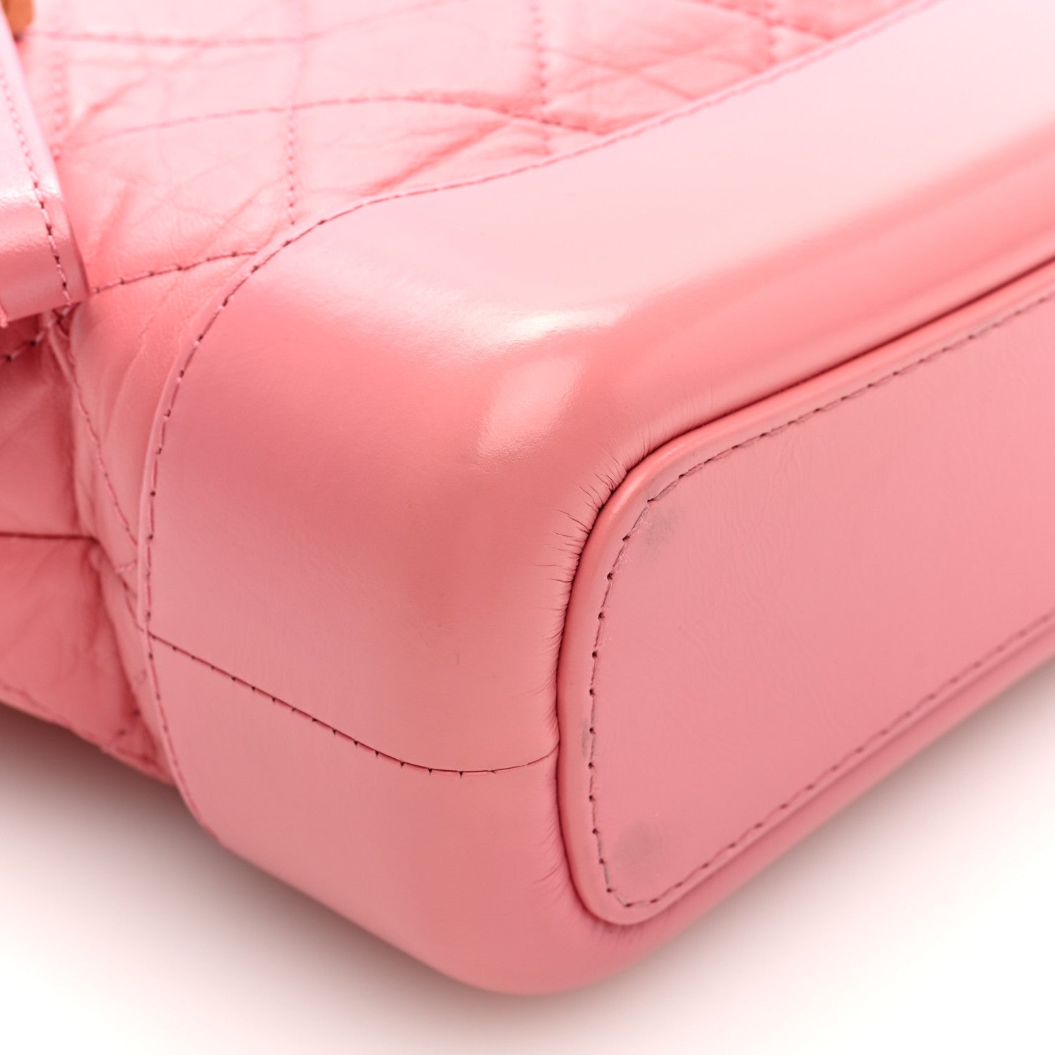 Aged Calfskin Quilted Small Gabrielle Logo Hobo Rose