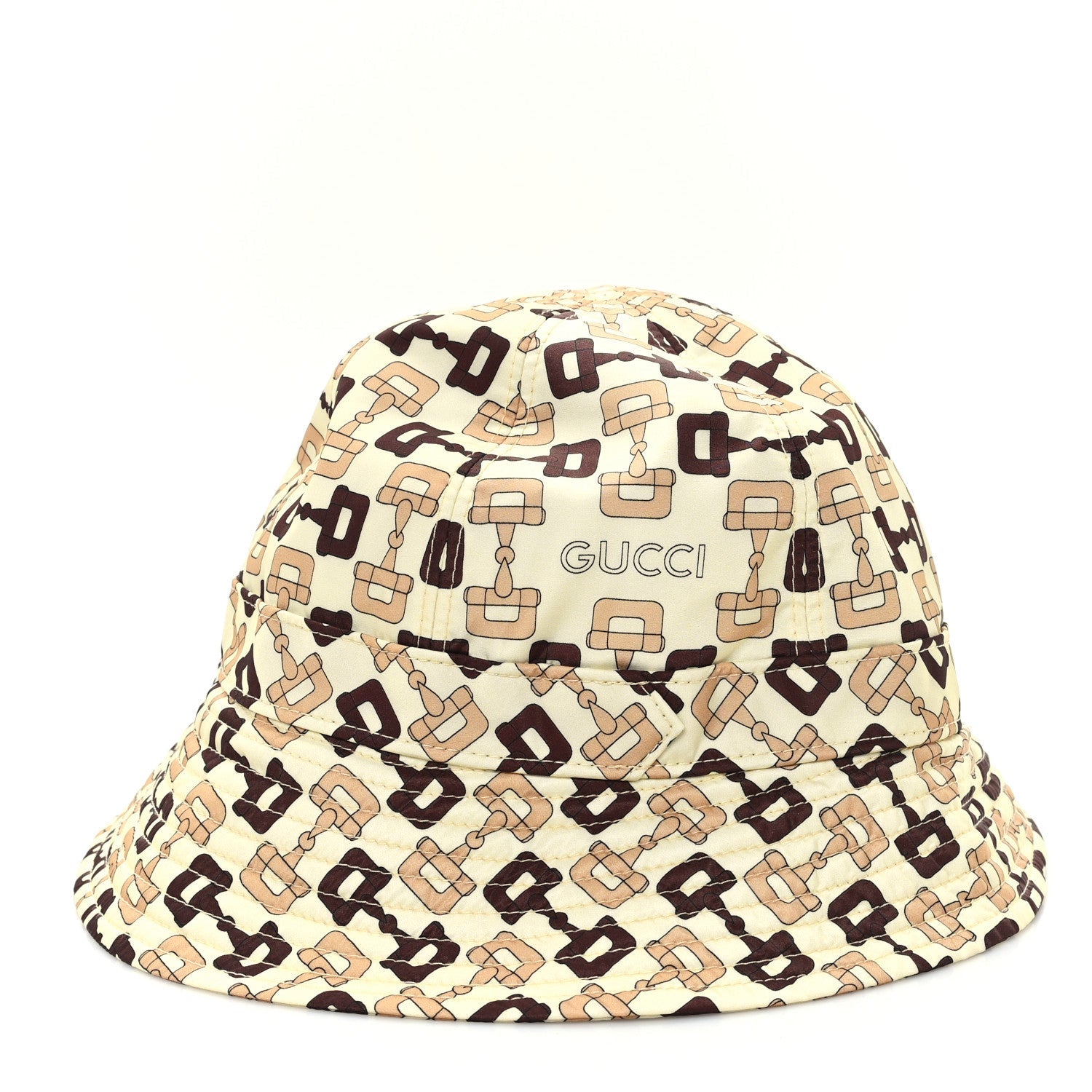 New Canvas Horsebit Alina Bucket Hat M Beige Multicolor