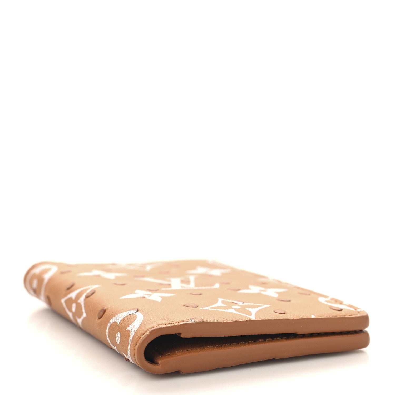 Ostrich Monogram Pocket Organizer NM