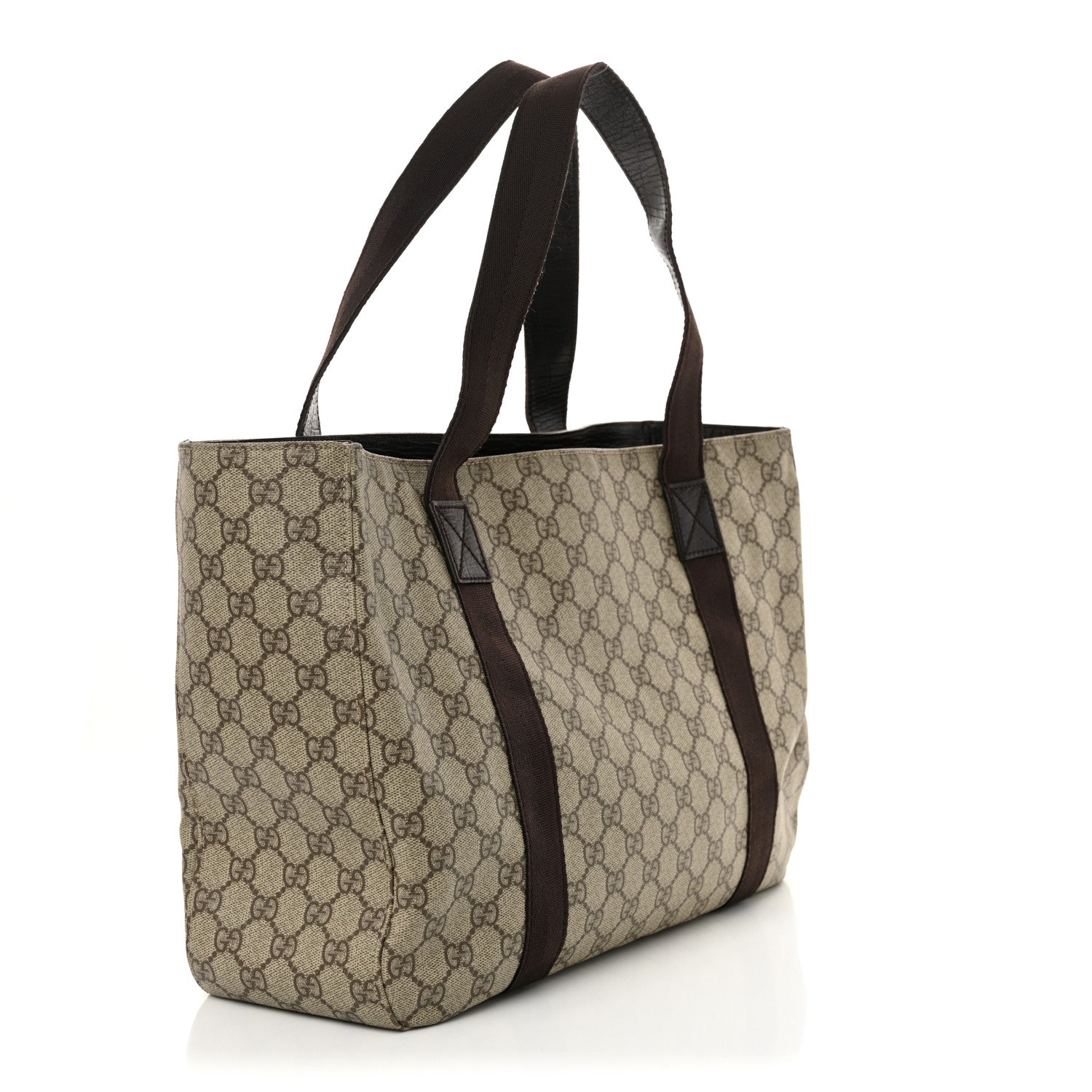 GG Plus Monogram Medium Tote Dark Brown