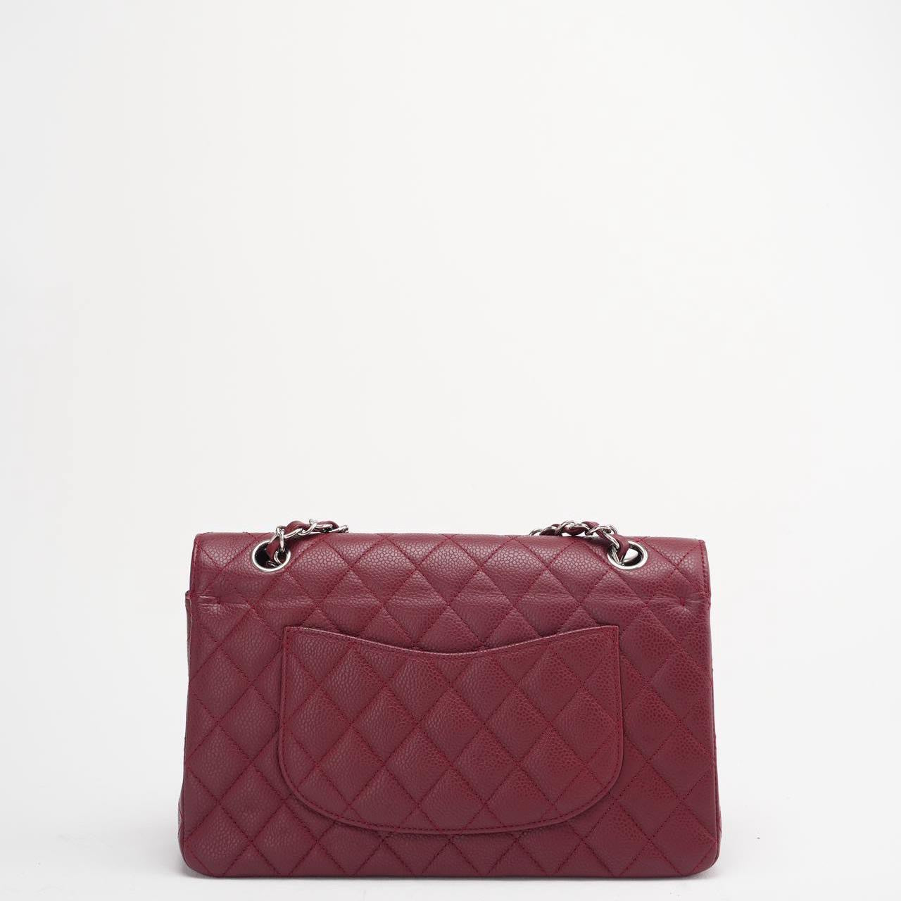 Chanel Burgundy Medium Classic Double Flap Caviar