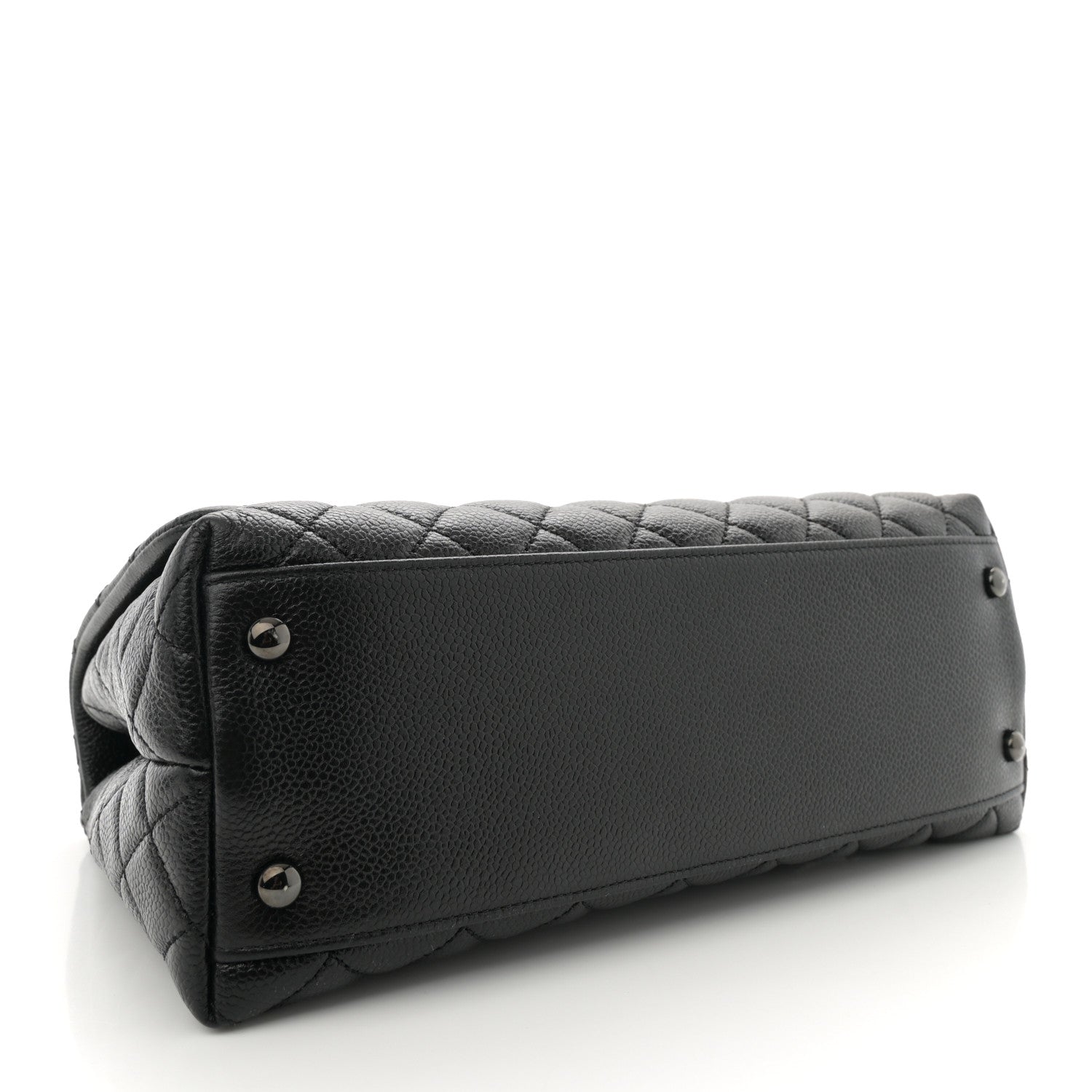 Caviar Quilted Small Coco Handle Flap So Black