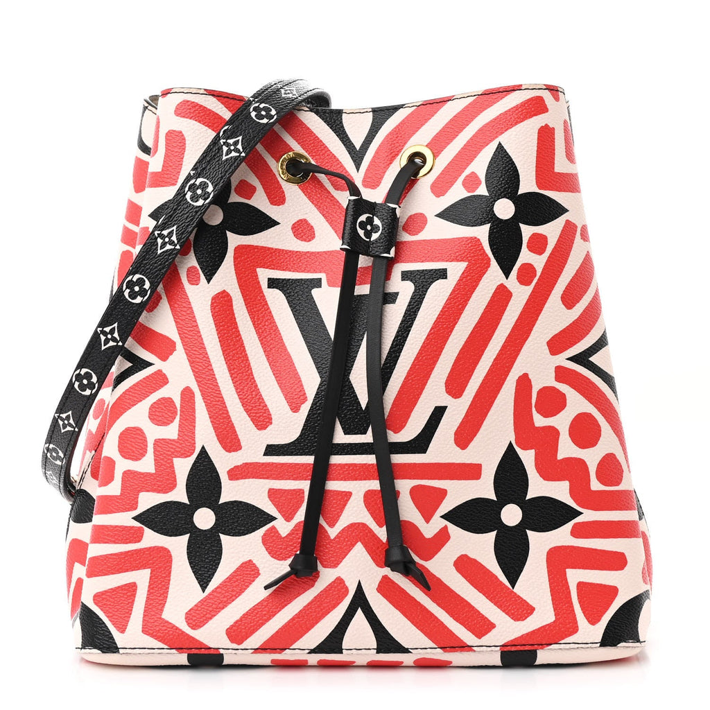 Monogram Giant Crafty NeoNoe MM Creme Rouge Black