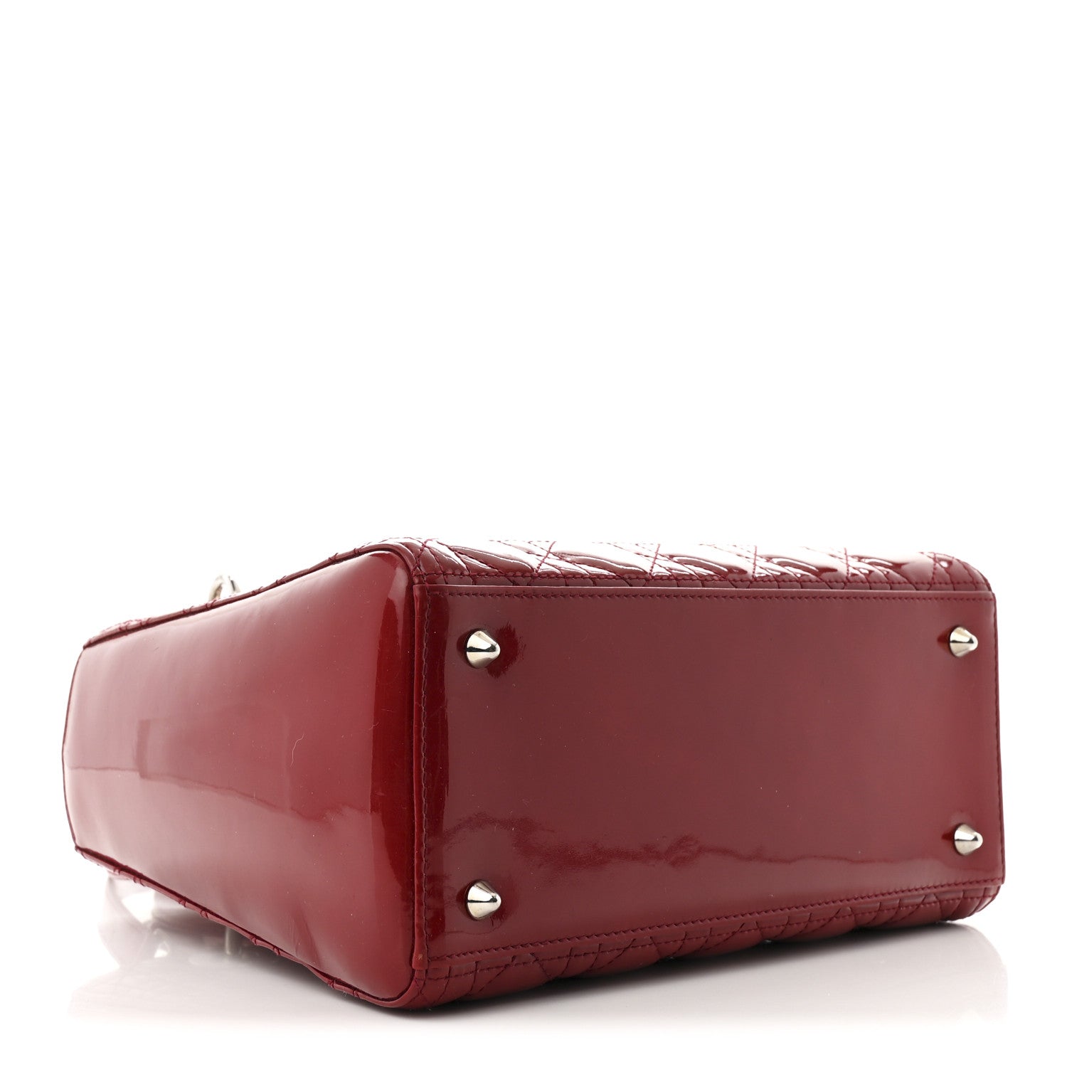 Patent Cannage Medium Lady Dior Red