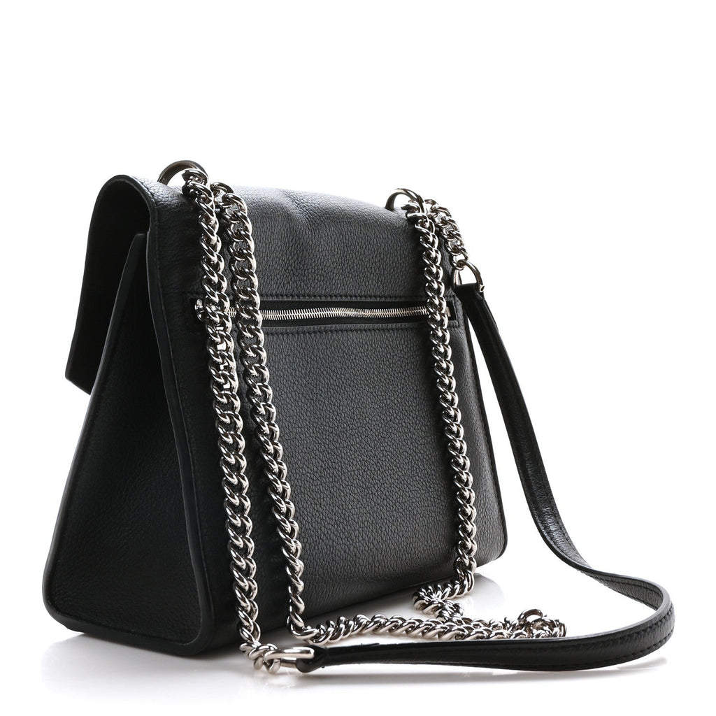 Soft Calfskin My Lockme Chain Bag BB Black