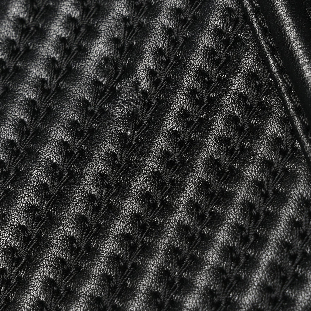 Calfskin Chevron Quilted New Medium Braided Boy Flap Black