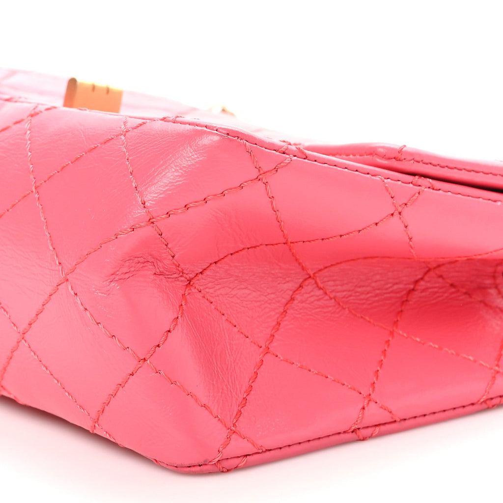 Aged Calfskin Quilted 2.55 Reissue Mini Flap Pink