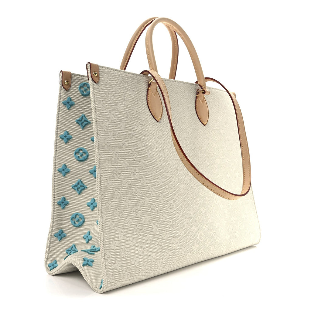 Jacquard Embroidered Tufted Monogram Mykonos Onthego GM