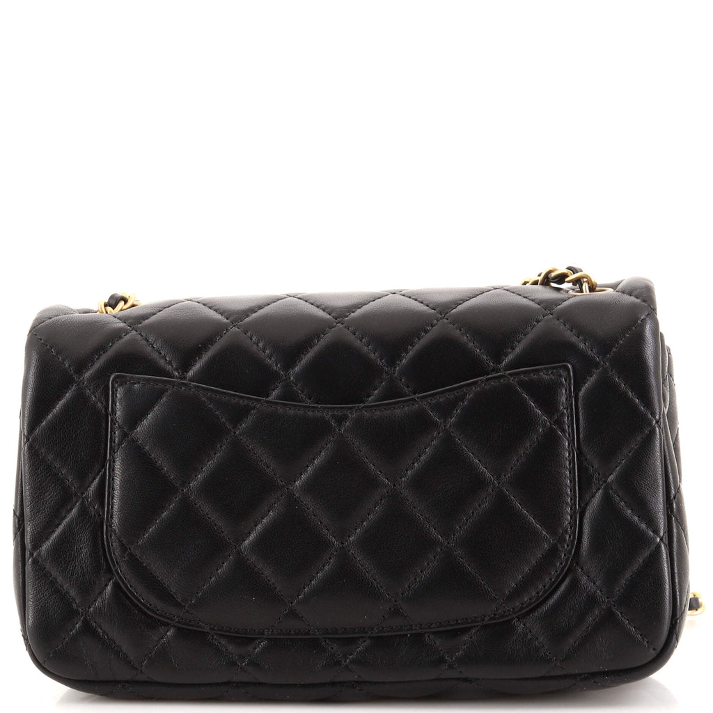 Pearl Crush Flap Bag Quilted Lambskin Mini