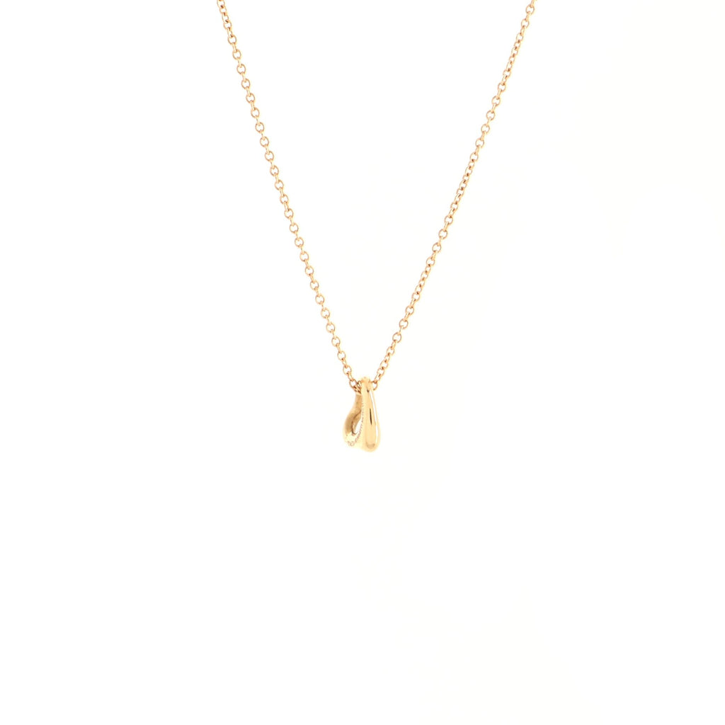 Elsa Peretti Open Heart Pendant Necklace 18K Rose Gold 7mm