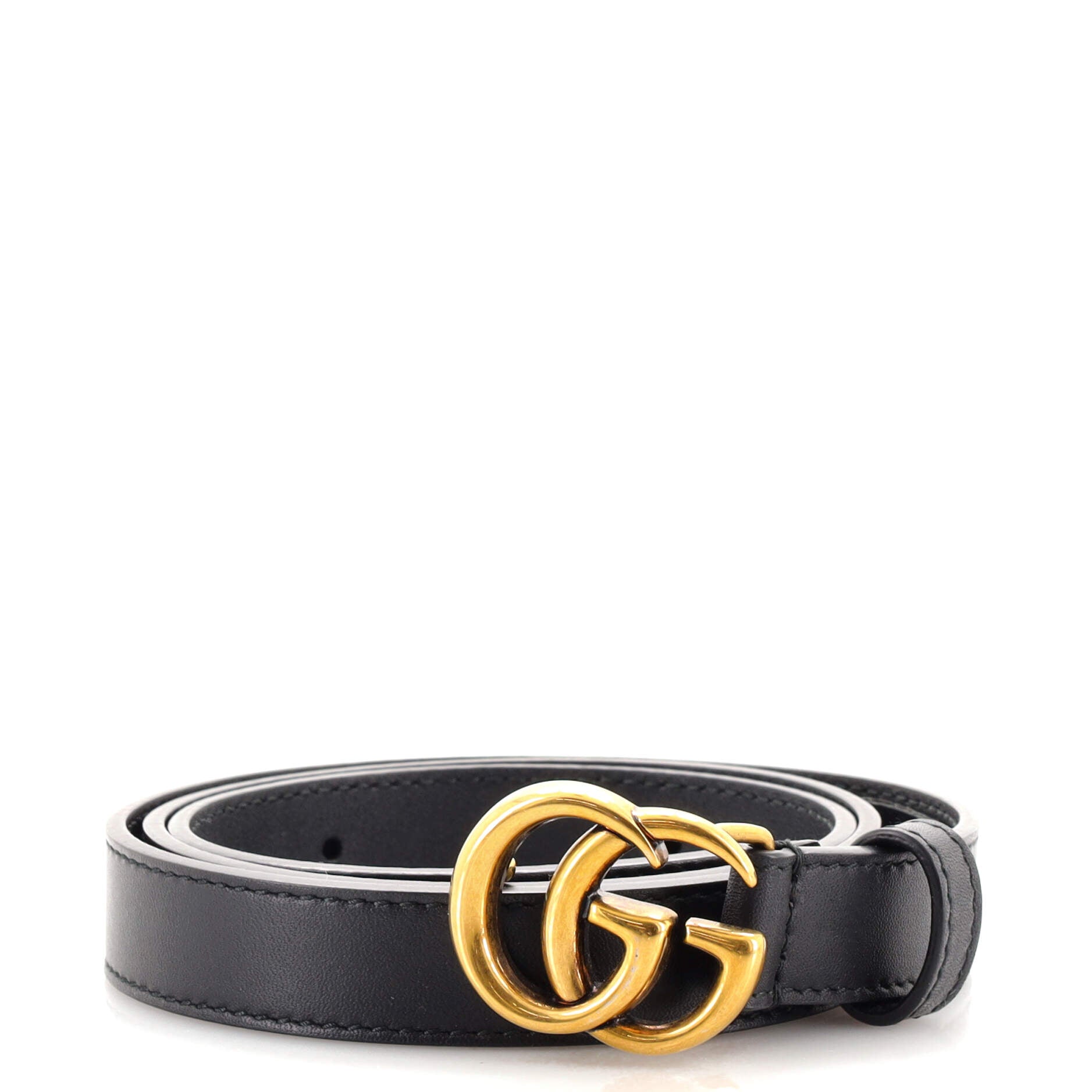 GG Marmont Belt Leather Thin 80