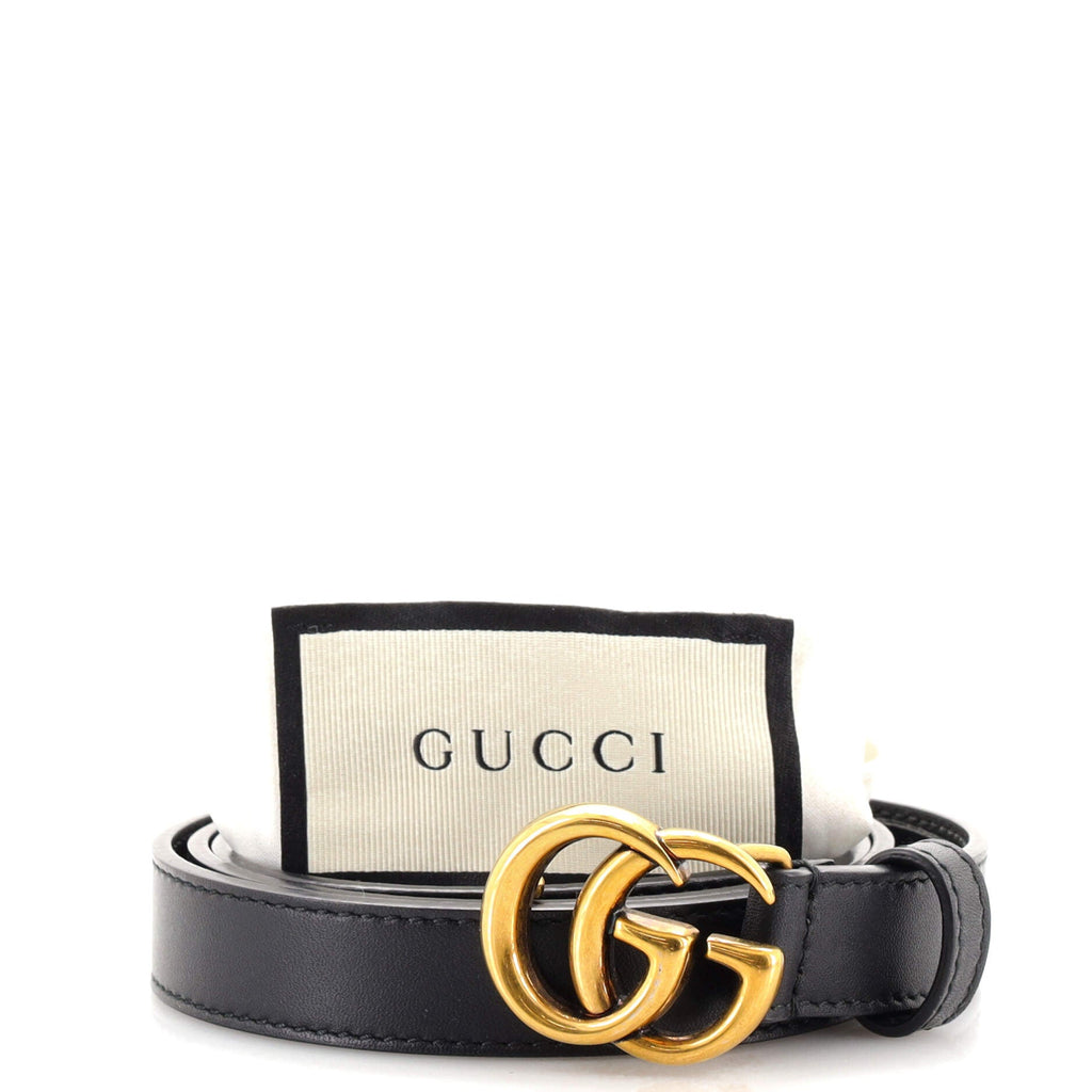 GG Marmont Belt Leather Thin 80